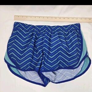 New Balance Blue Patterned Athletic Shorts Size M
